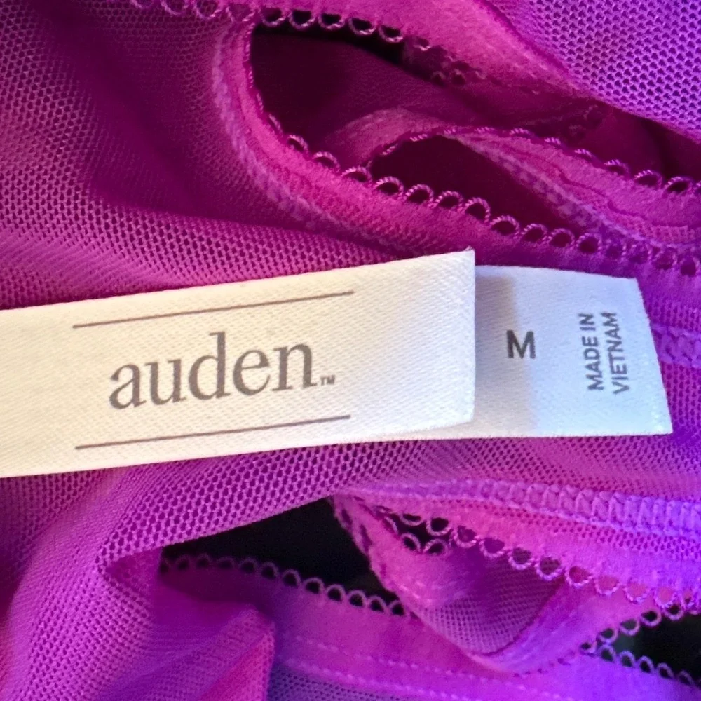 Auden Womens Purple Lace Thong Panty‎ Size M 4 6 New With Tags